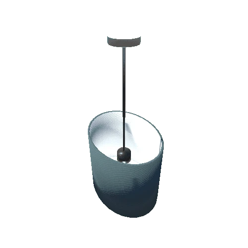 Hanging Light-001 - Oval Shade Teal